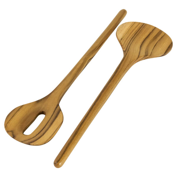 Teak Ginkgo Salad Servers